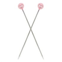 Artículo Agujas cabeza perla rosa Ø4mm 4cm 150uds