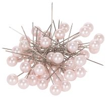 Artículo Alfileres Cabeza De Perla Rosa Ø10mm 60mm