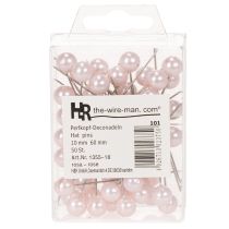 Artículo Alfileres Cabeza De Perla Rosa Ø10mm 60mm