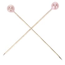 Artículo Agujas con cabeza de perla rosa Ø4mm 4cm 150 unidades