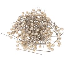 Artículo Alfileres con cabeza de perla Ø4mm 40mm Champagne