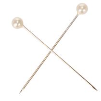 Artículo Alfileres con cabeza de perla Ø4mm 40mm Champagne