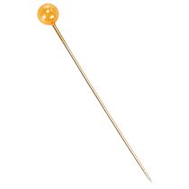 Artículo Alfileres de cabeza de perla naranja para artículos de floristería, Ø4 mm, 40 mm, 150 unidades