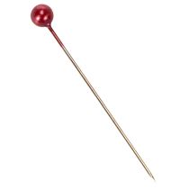 Artículo Alfileres decorativos con cabeza de perla roja para floristerías, Ø4 mm, 40 mm, 150 unidades