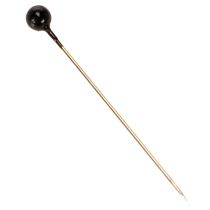 Artículo Alfileres de floristería con cabeza de perla negra, Ø4 mm, 40 mm, 150 unidades