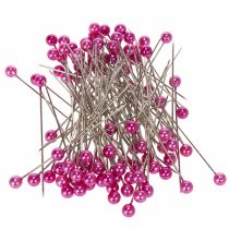 Artículo Agujas cabeza de perla Ø6mm 65mm rosa