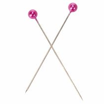 Artículo Agujas cabeza de perla Ø6mm 65mm rosa