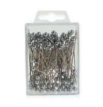 Artículo Alfileres cabeza perla Ø6mm 65mm plata