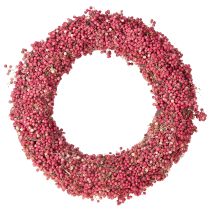 Artículo Corona de pimientos, bayas de pimienta rosa, corona seca, Ø30cm