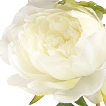 Artículo Peonias artificiales con 3 flores color blanco crema 81cm 2uds