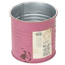 Artículo Maceta decorativa redonda, morada, de metal, estilo vintage, Ø8cm, H7.5cm