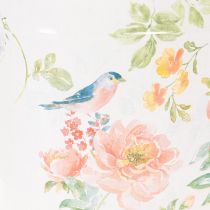 Artículo Maceta ovalada decorativa de estilo vintage para primavera, de metal, 26/22/17 cm, juego de 3