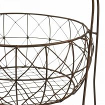 Artículo Plant etagere soporte de cesta de metal vintage 2 niveles 62 cm