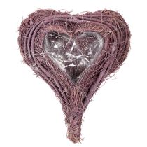 Artículo Corazón de planta con decoración de lámina para plantar, 24 cm