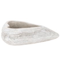 Artículo Bol decorativo en forma de corazón, gris; maceta pequeña en forma de corazón, 19 cm.