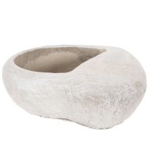 Artículo Maceta con forma de corazón, de piedra fundida, maceta decorativa, 17 cm.