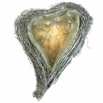 Planta corazón ramas blanco lavado 40cm x 30cm
