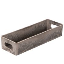 Artículo Bandeja rectangular compacta, de uso versátil para decoración y plantación, 23 cm.