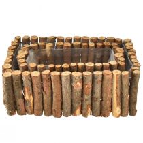 Artículo Macetero de madera para hierbas, abedul, L23/28cm, 2 unidades