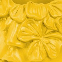 Artículo Busto de cabeza de planta, maceta de poliresina amarilla, 13,5 x 13 x 14 cm