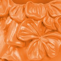 Artículo Busto de planta con cabeza de planta, maceta naranja, 13,5 x 13 x 14 cm