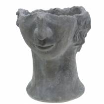 Busto de cabeza de plantación de hormigón para plantar gris A23,5cm