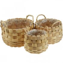 Artículo Cesta para plantas macetero cesta decorativa naturaleza Ø18/23/29cm juego de 3