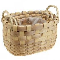 Artículo Cesta para plantas macetero con asas natural 22/27/33cm juego de 3