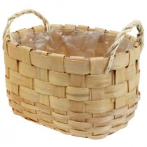 Artículo Cesta para plantas macetero con asas natural 22/27/33cm juego de 3