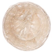 Artículo Cesta tejida como elegante decoración floral para el salón. Cesta de Pascua, 23 cm, 6 unidades.