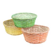 Artículo Cesta para plantas redonda Ø25cm naranja, amarillo, verde 6 piezas