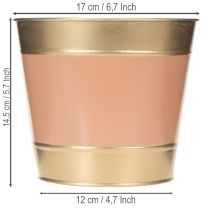 Artículo Maceta/jardinera de metal, Ø17cm H14.5cm, 4 piezas