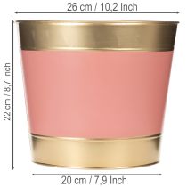 Artículo Maceta/jardinera de metal, Ø26cm H22cm, 4 piezas