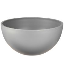 Artículo Maceta de plástico para flores, color gris, diámetro 25 cm, altura 12 cm.