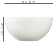 Artículo Maceta de plástico redonda blanca Ø25cm H12cm