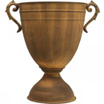 Artículo Macetero aspecto óxido florero metal Ø22,5cm H32,5cm