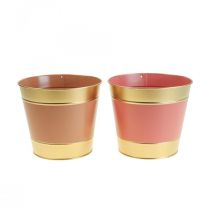 Macetero macetero de metal Ø17cm H14.5cm 4pcs