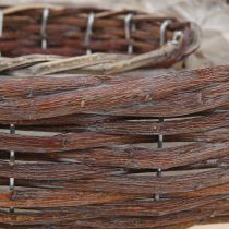 Artículo Anillo de plantación, macetero, madera, gris natural, Ø30/35cm, juego de 2.