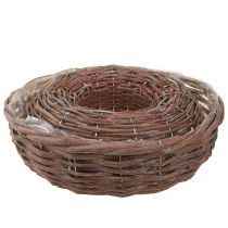 Artículo Anillo de plantación, macetero, madera, gris natural, Ø30/35cm, juego de 2.