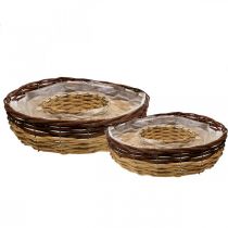 Anillo para plantas de sauce, cuenco para plantas Ø35/30cm juego de 2