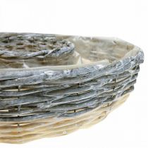 Plant ring sauce natural plant bowl Ø44/38cm juego de 2 blanco lavado