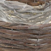 Artículo Anillos para plantas de madera de ratán natural gris Ø40/45 cm, juego de 2