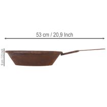Artículo Bandeja para plantar, bandeja color óxido con asa, maceta de metal, Ø31cm