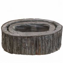 Artículo Jardinera macetero madera corteza L23/29,5cm juego de 2