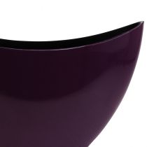 Artículo Cuenco decorativo para plantas en forma de barco violeta 20×9cm H12cm
