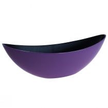 Artículo Cuenco decorativo barco planta violeta 38,5cm×12,5cm×13cm