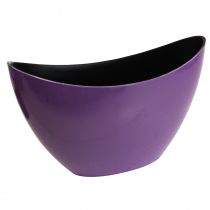 Artículo Cuenco decorativo para plantas en forma de barco violeta 20×9cm H12cm
