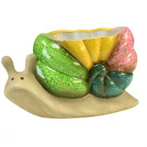 Macetero decorativo caracol cerámica color 19cmx8,5cmx11cm