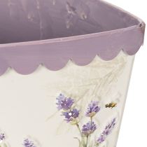 Artículo Carretilla con maceta y elegante diseño color lavanda, 46 cm.