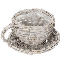 Artículo Taza de té de material natural con encanto rústico para decoración interior exclusiva 13cm